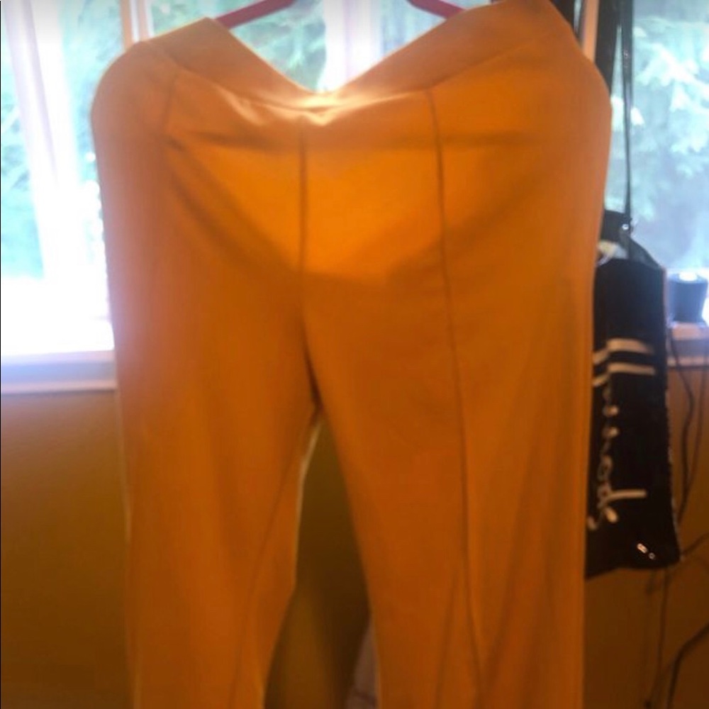 Fashion Nova yellow pants.